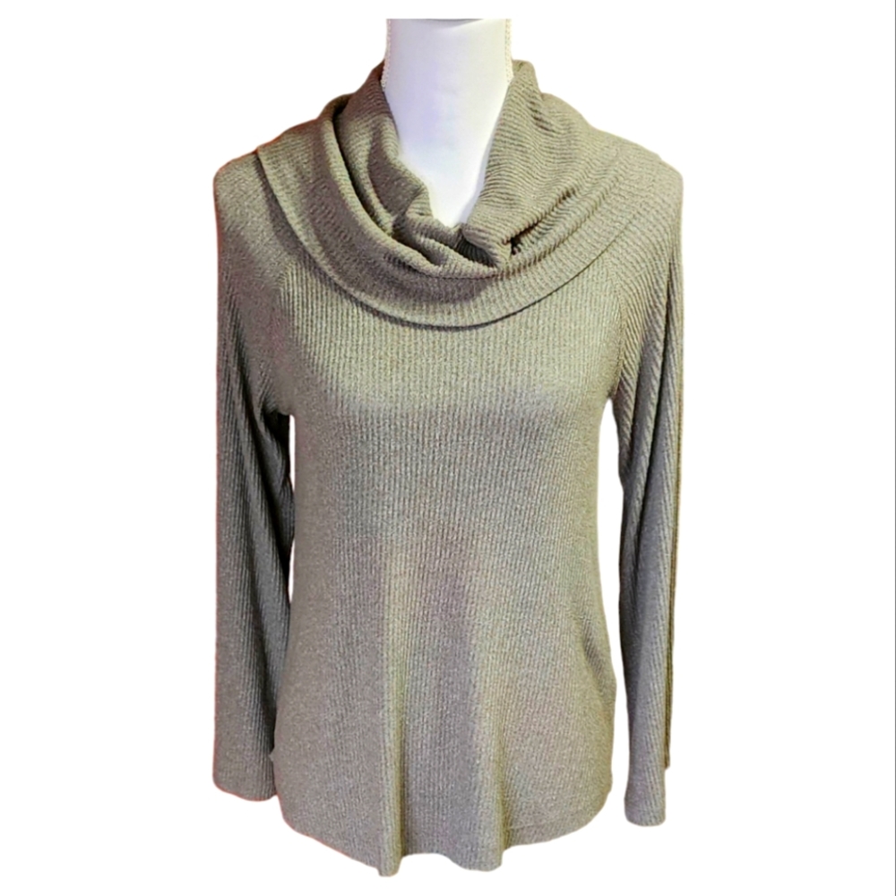MAEVE by Anthropologie Cowl Neck Lightweight Sweater, Ribbed, Size XS